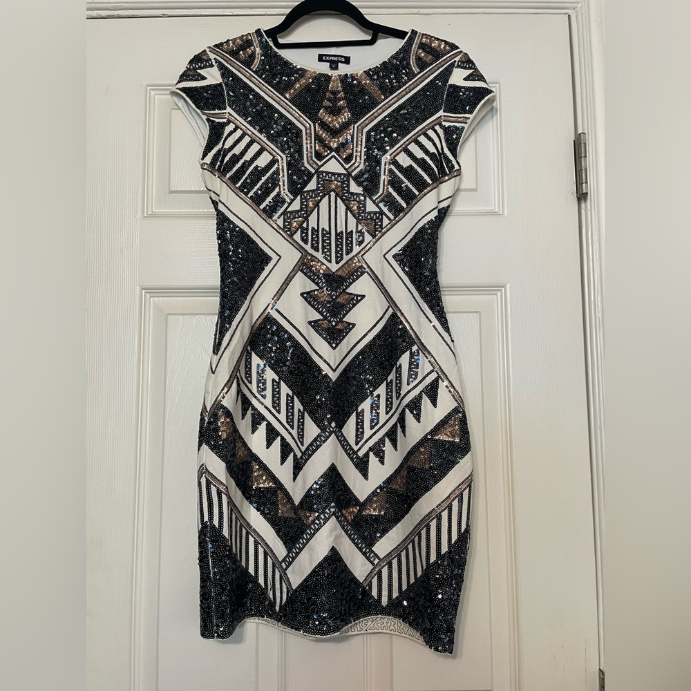 Express - Small Sequin Bodycon Dress